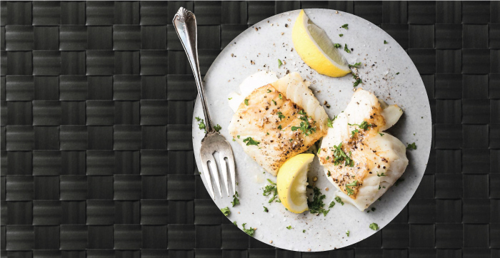 Cod pound on a plate