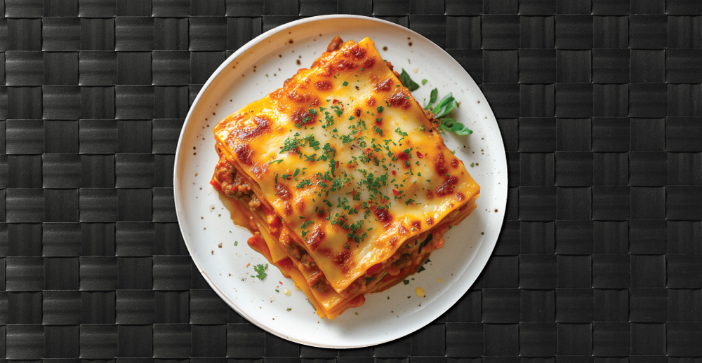 lasagnaon a plate