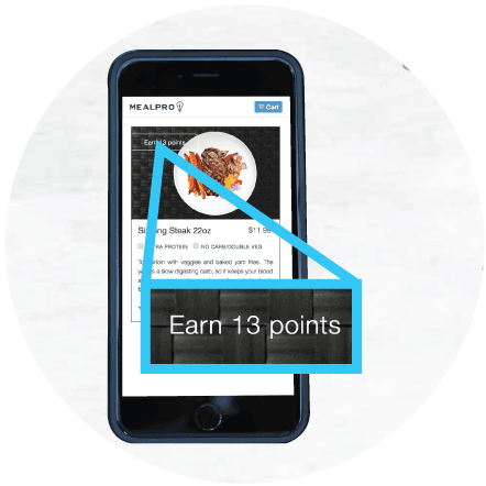 When you sign up for healthy meals you earn rewards points you can redeem for free meals. When you sign up for healthy meals you earn rewards points you can redeem for free meals
