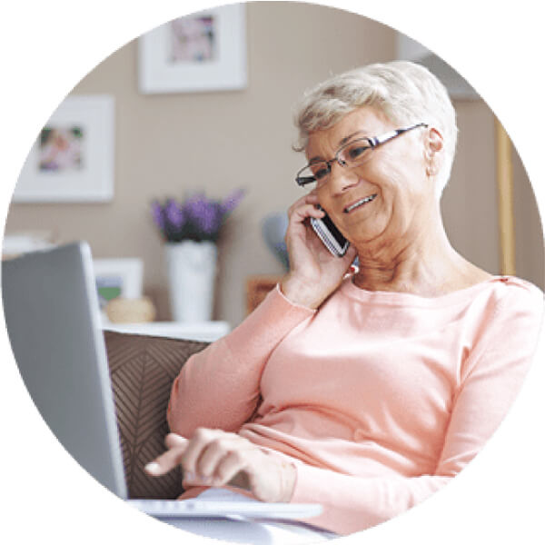 Picture of people placing their prepackaged senior meal order on MealPro's secure website Picture of people placing their senior meal order on MealPro's secure website