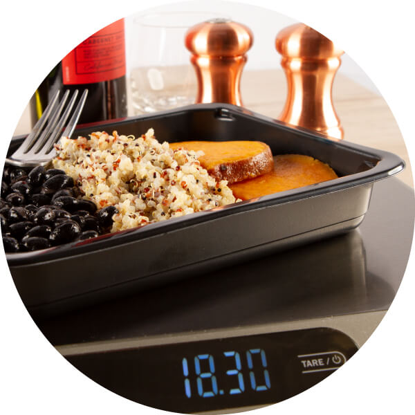 Each meal is carefully portioned. Picture of a MealPro meal that has is ready to be heated and served