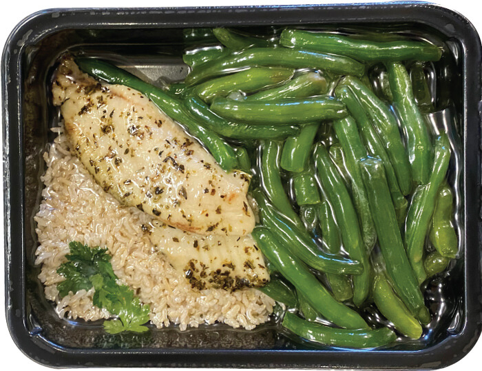 Roasted Tilapia Served with String Beans Roasted Tilapia