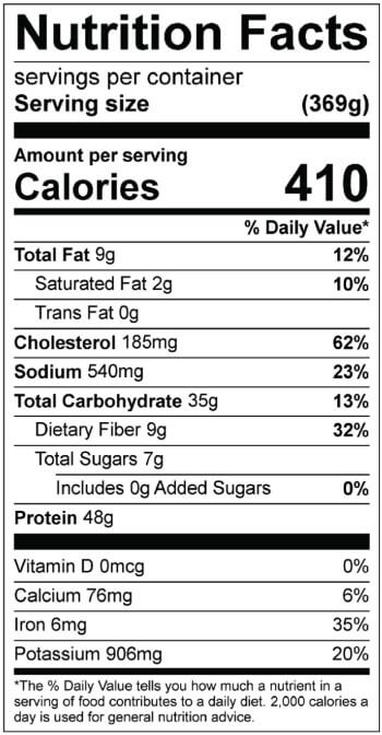 String Bean Chicken Nutrition