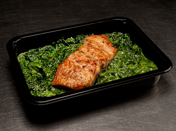 Keto Creamed Spinach Salmon Meal