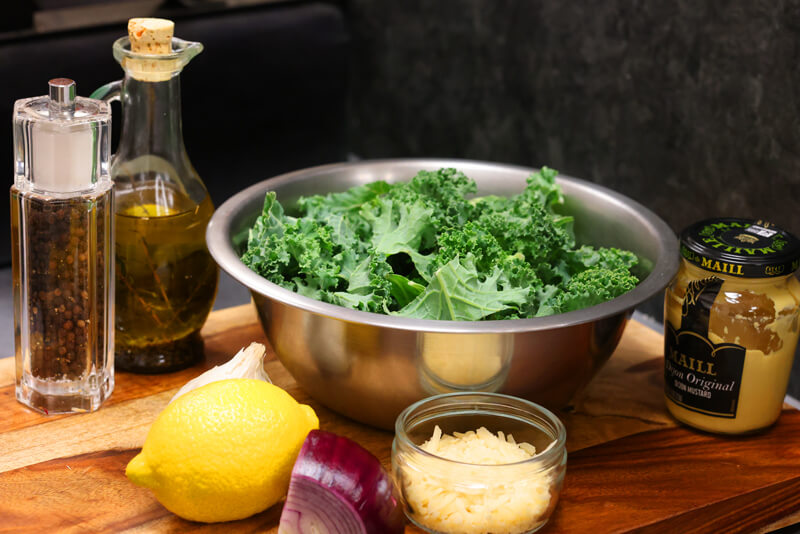 Ingredients For This Lemon Parmesan Kale Salad
