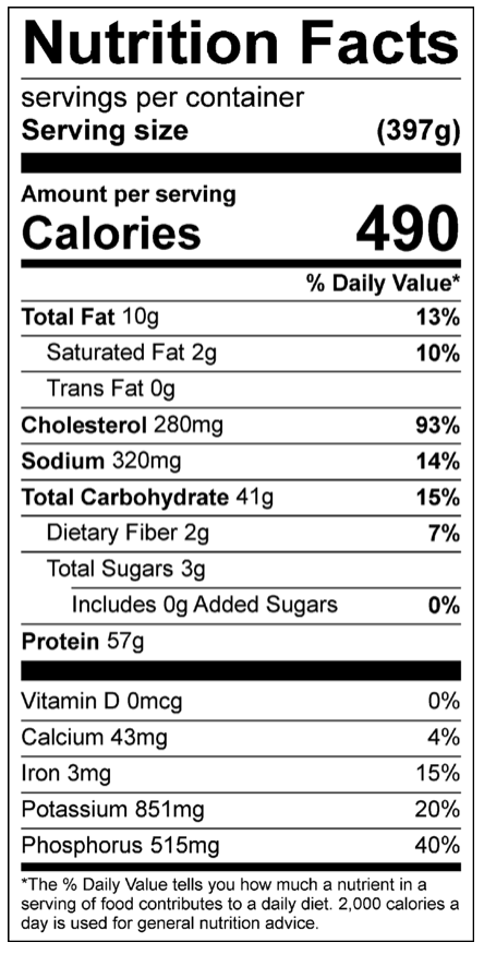 Chicken Fajitas Nutrition
