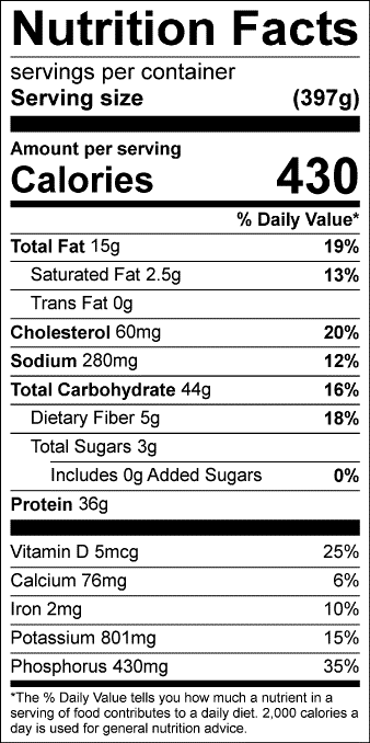 Low Sodium Seared Tilapia Nutrition