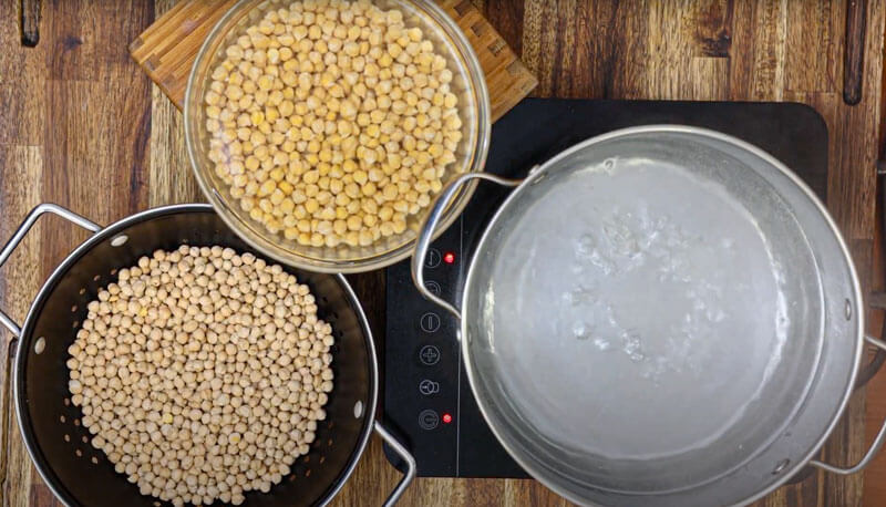 Rinse the garbanzo beans