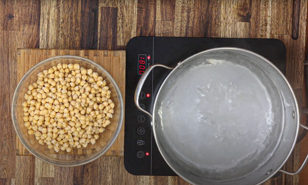 Soak the garbanzo beans