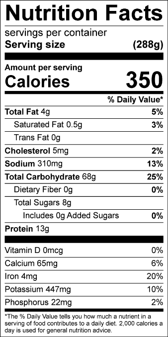 low sodium pasta al sugo nutrition