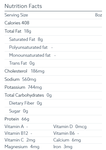 Carnivore Pulled Brisket Nutrition Facts