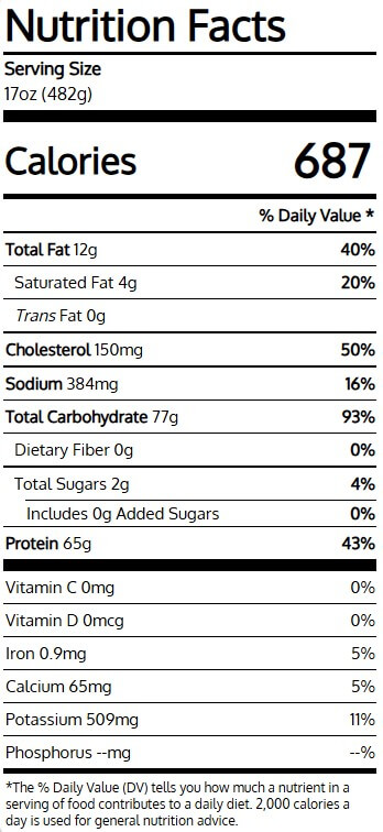 Mediterranean turkey bolognese nutrition facts